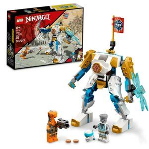 LEGO NINJAGO Zane’s Power Up Mech EVO 71761 Action Figure Building Set with Cobr